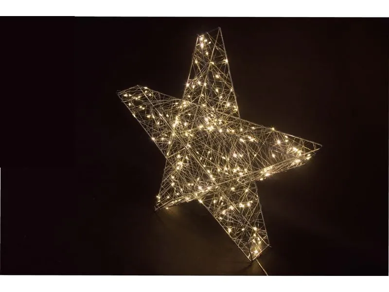 Dameco LED-Figur Stern, 180 LEDs, 8 x 58 cm, Silber Dameco LED-Figur Stern, 180 LEDs, 8 x 58 cm, Silber