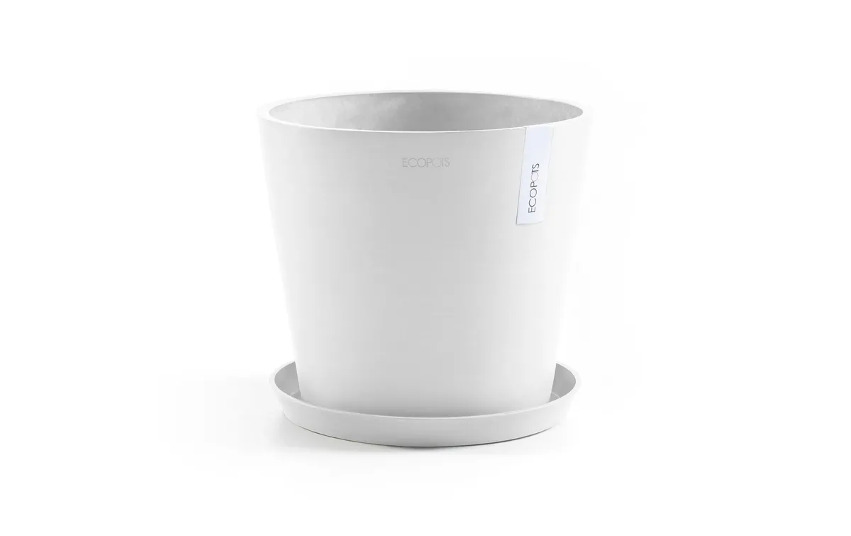 Ecopots Pflanzentopf Amsterdam 40, Weiss