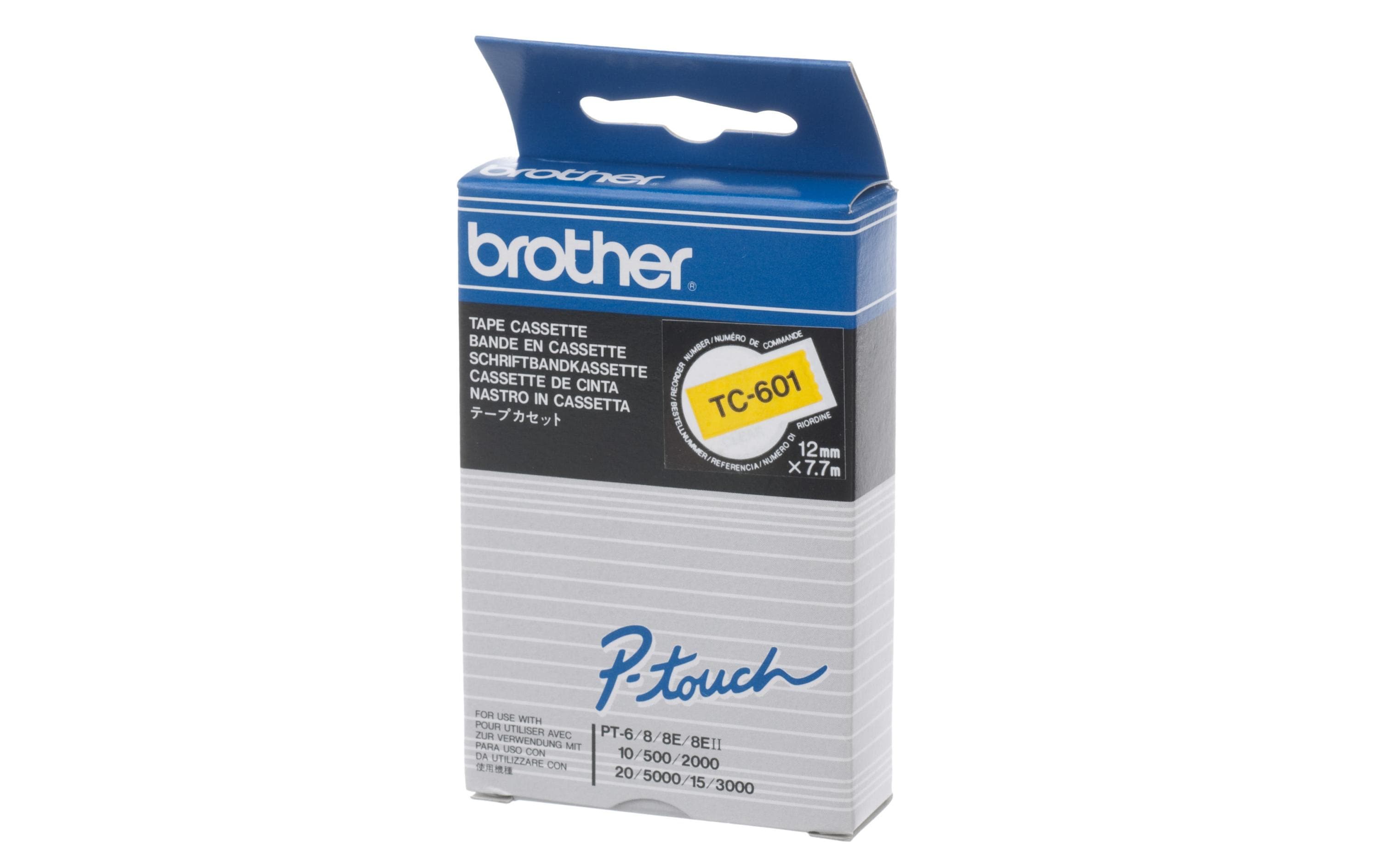 Brother Beschriftungsband TC-601 Schwarz auf Gelb Brother Beschriftungsband TC-601 Schwarz auf Gelb