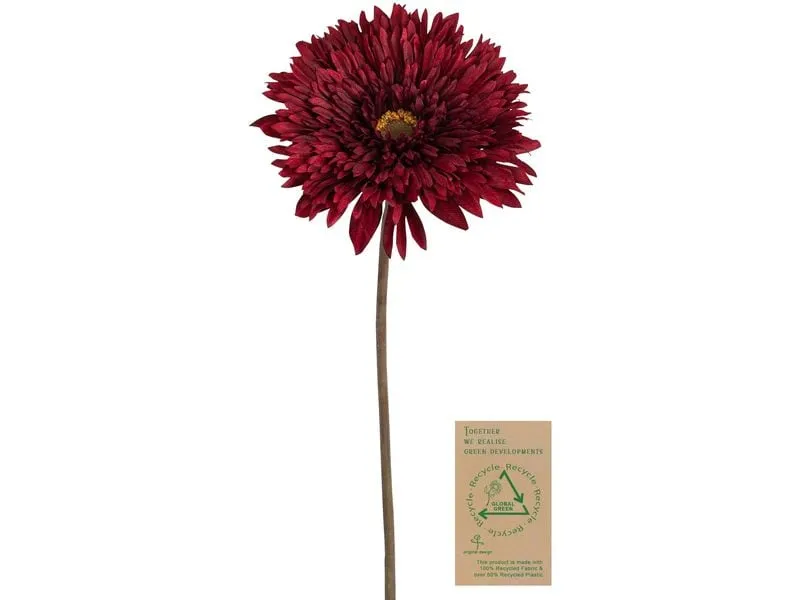 Botanic-Haus Kunstblume Gerbera, Burgund, 63 cm