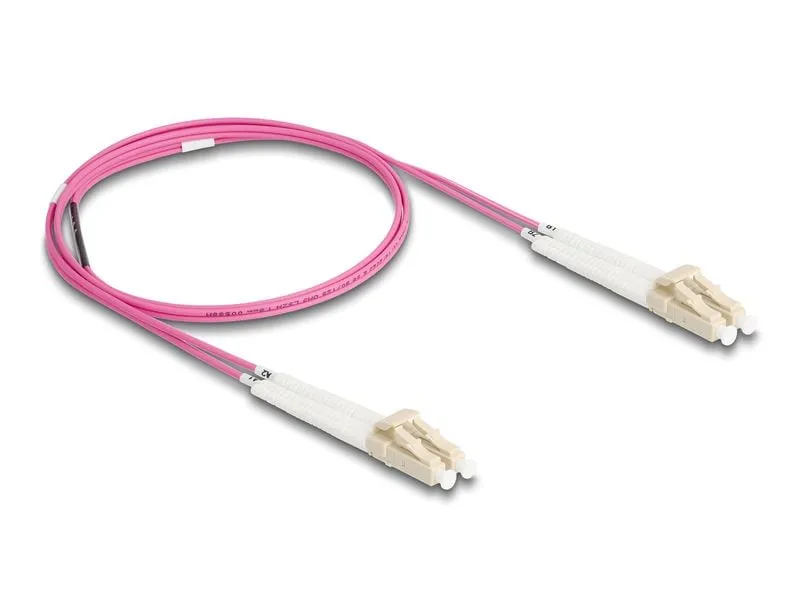 Delock LWL-Patchkabel Multimode LC – LC, OM4, Duplex, 1 m Delock LWL-Patchkabel Multimode LC – LC, OM4, Duplex, 1 m