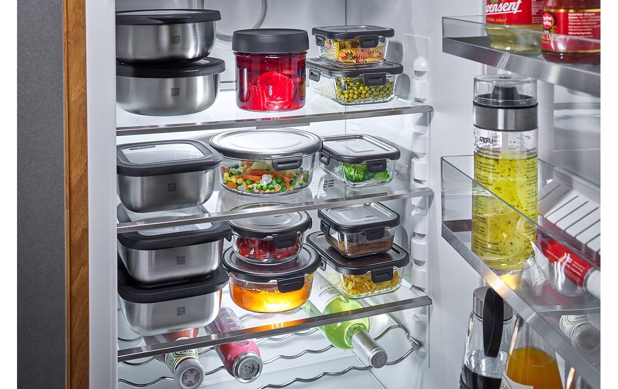 GEFU Vorratsbehälter Milo 0.4 l, Schwarz/Transparent