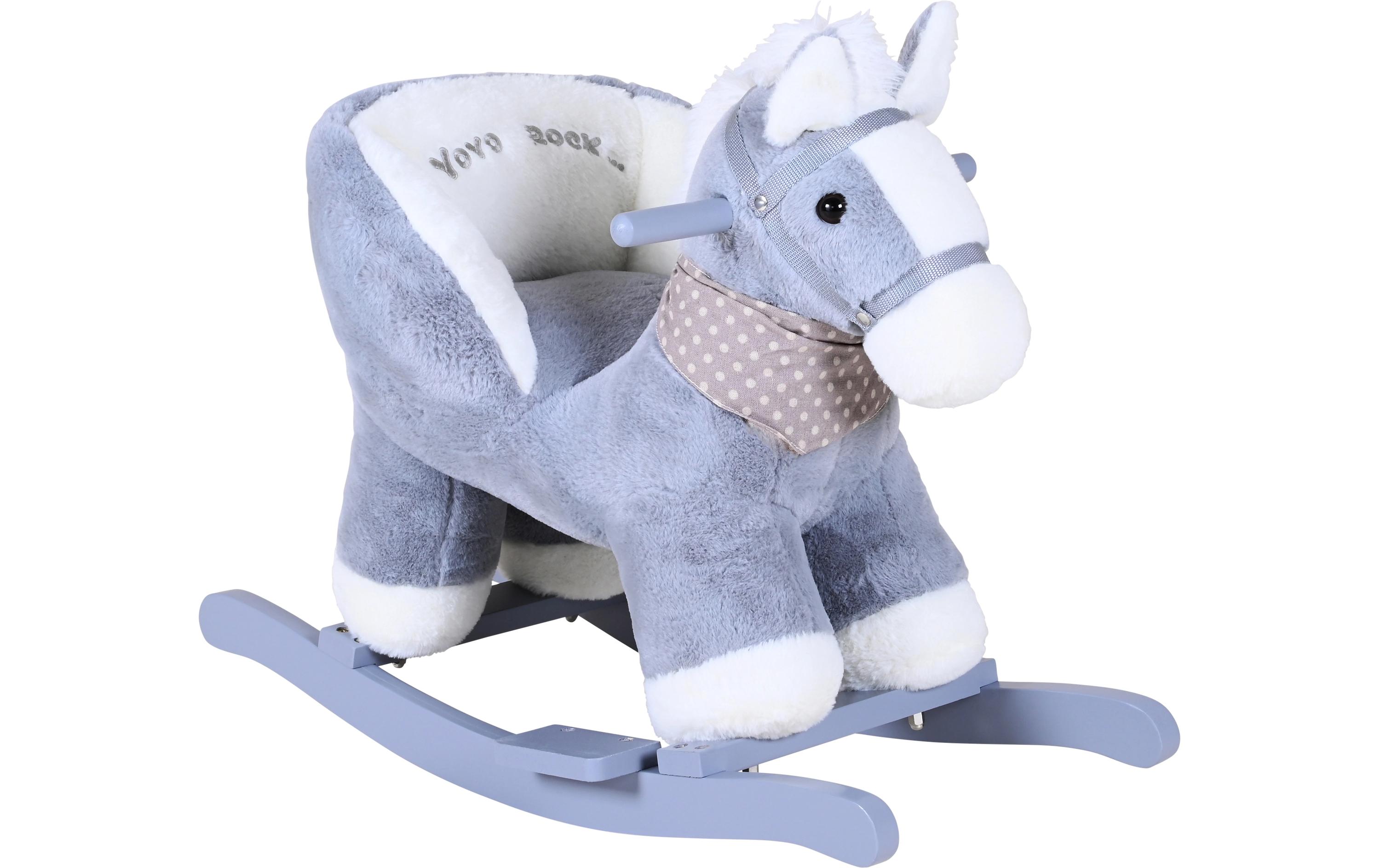 Knorrtoys Schaukeltier Pferd Grau/Weiss