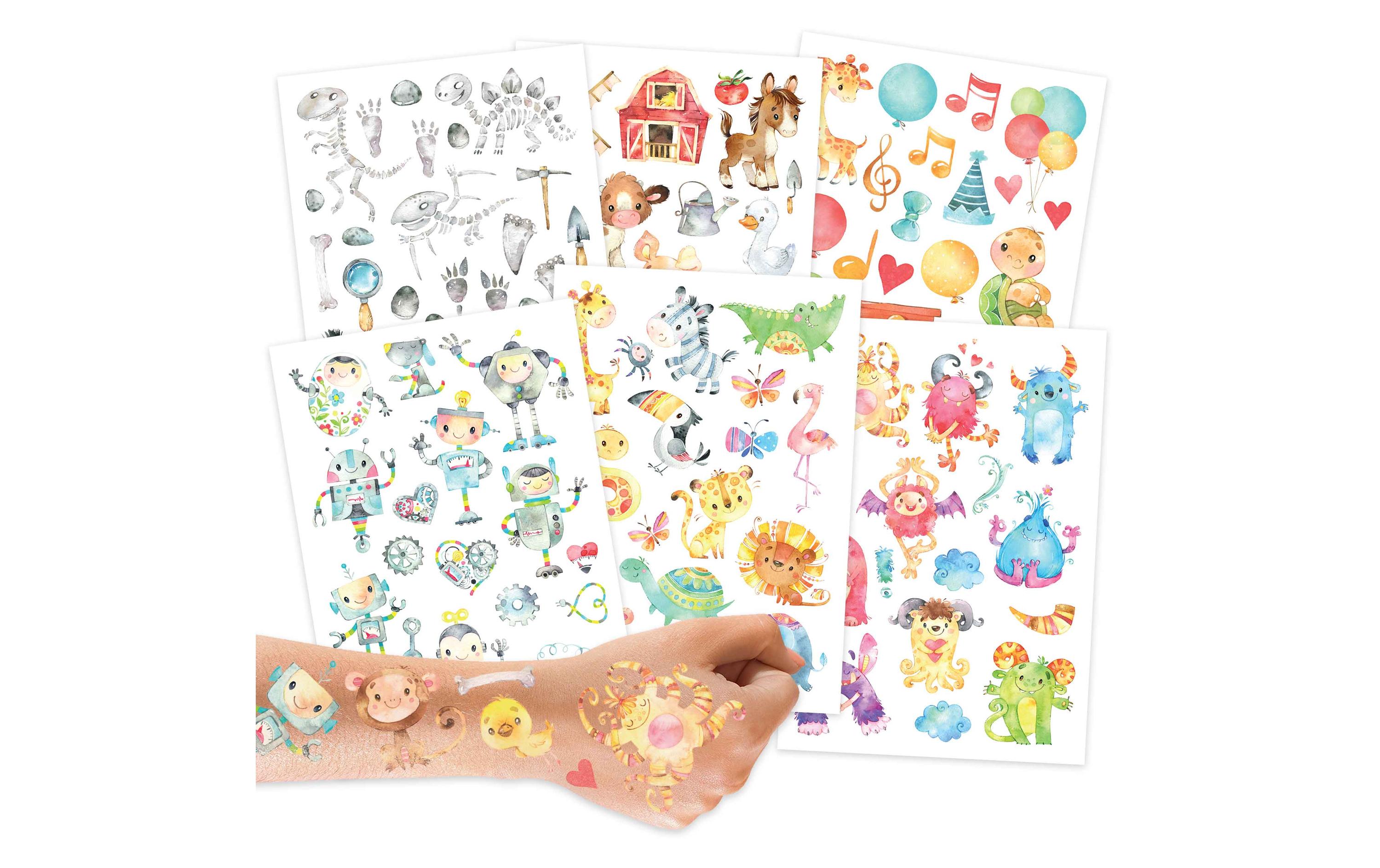Papierdrachen Tattoo Set Roboter und Monster Papierdrachen Tattoo Set Roboter und Monster