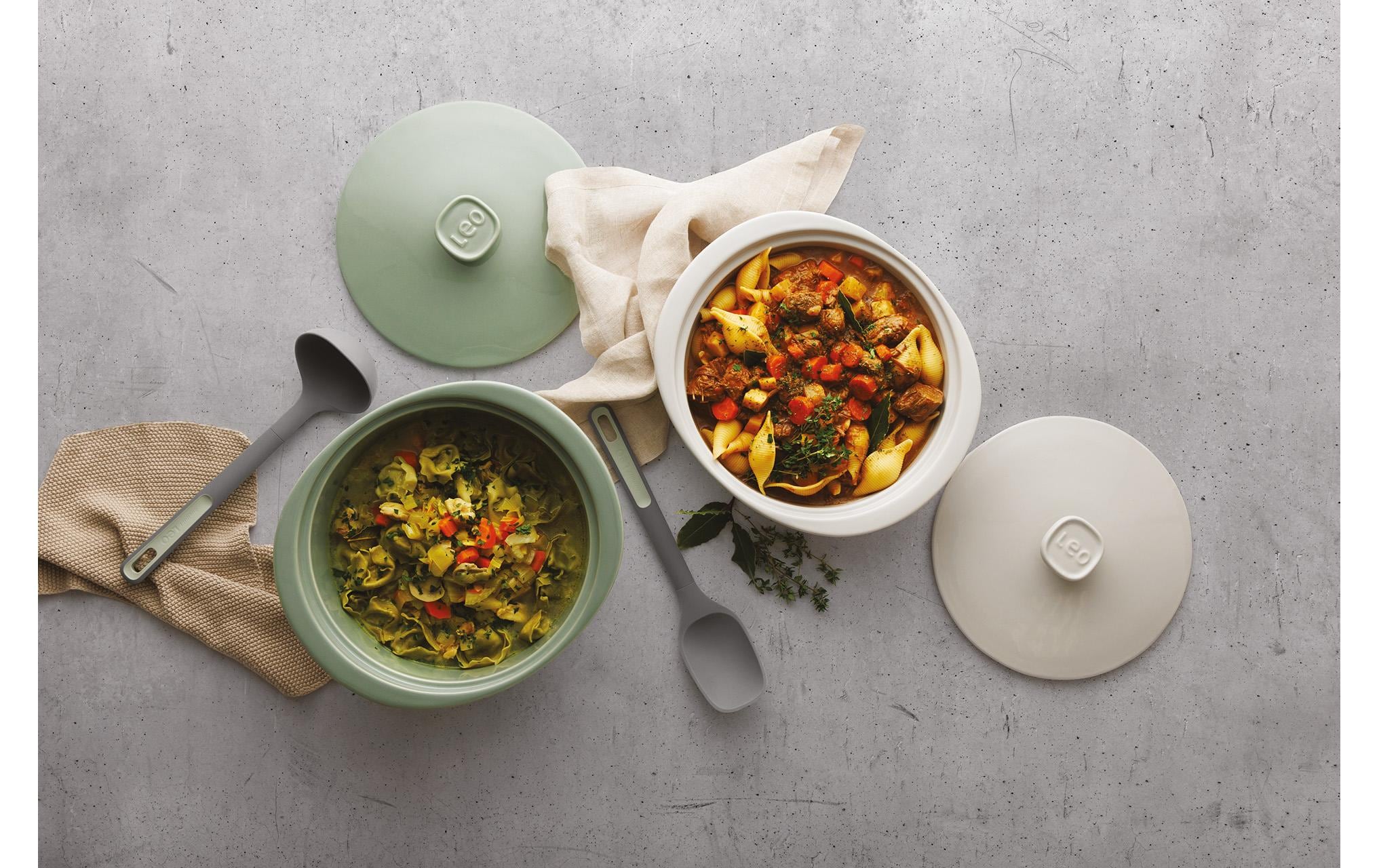 BergHOFF Auflaufform mit Deckel Leo Balance MM Rund, Beige