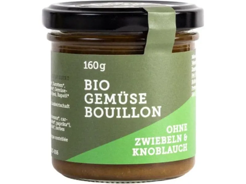 Nullkommanull Gemüse-Bouillon Bio, ohne Zwiebel und Knoblauch 160 g Nullkommanull Gemüse-Bouillon Bio, ohne Zwiebel und Knoblauch 160 g