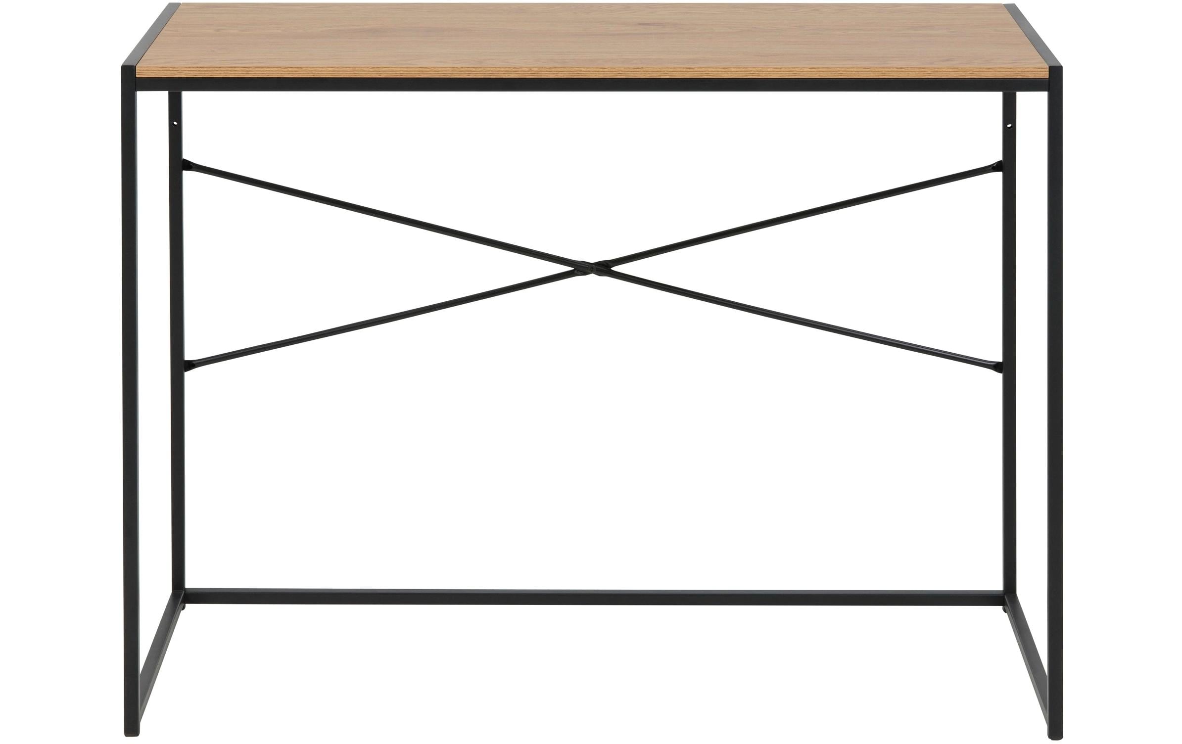 AC Design Tisch Seaford, Schwarz matt / Wildeiche matt