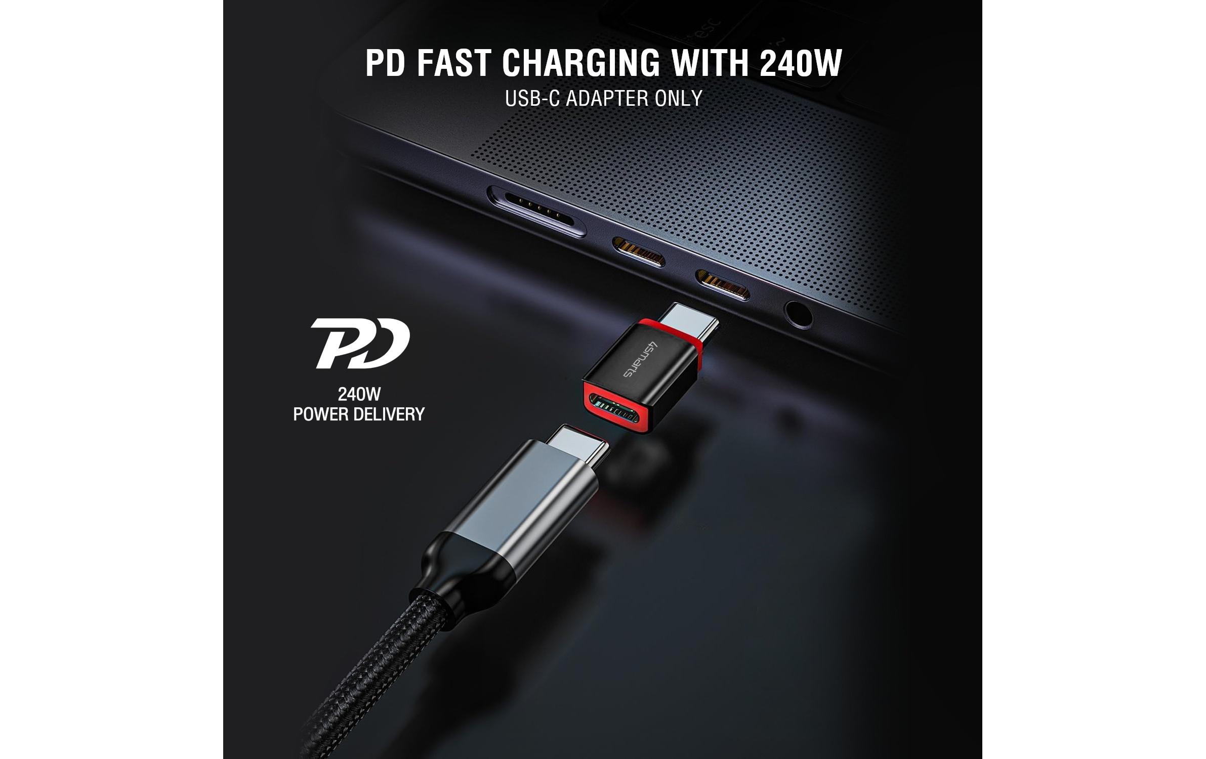 4smarts USB-Adapter USB-A Stecker - USB-C Stecker, Datenblocker