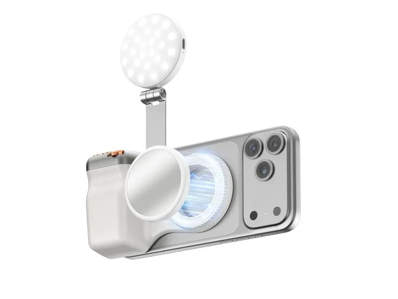 4smarts Smartphone Kameragriff, Fill Light, Fernauslöser, Magnetisch 4smarts Smartphone Kameragriff, Fill Light, Fernauslöser, Magnetisch