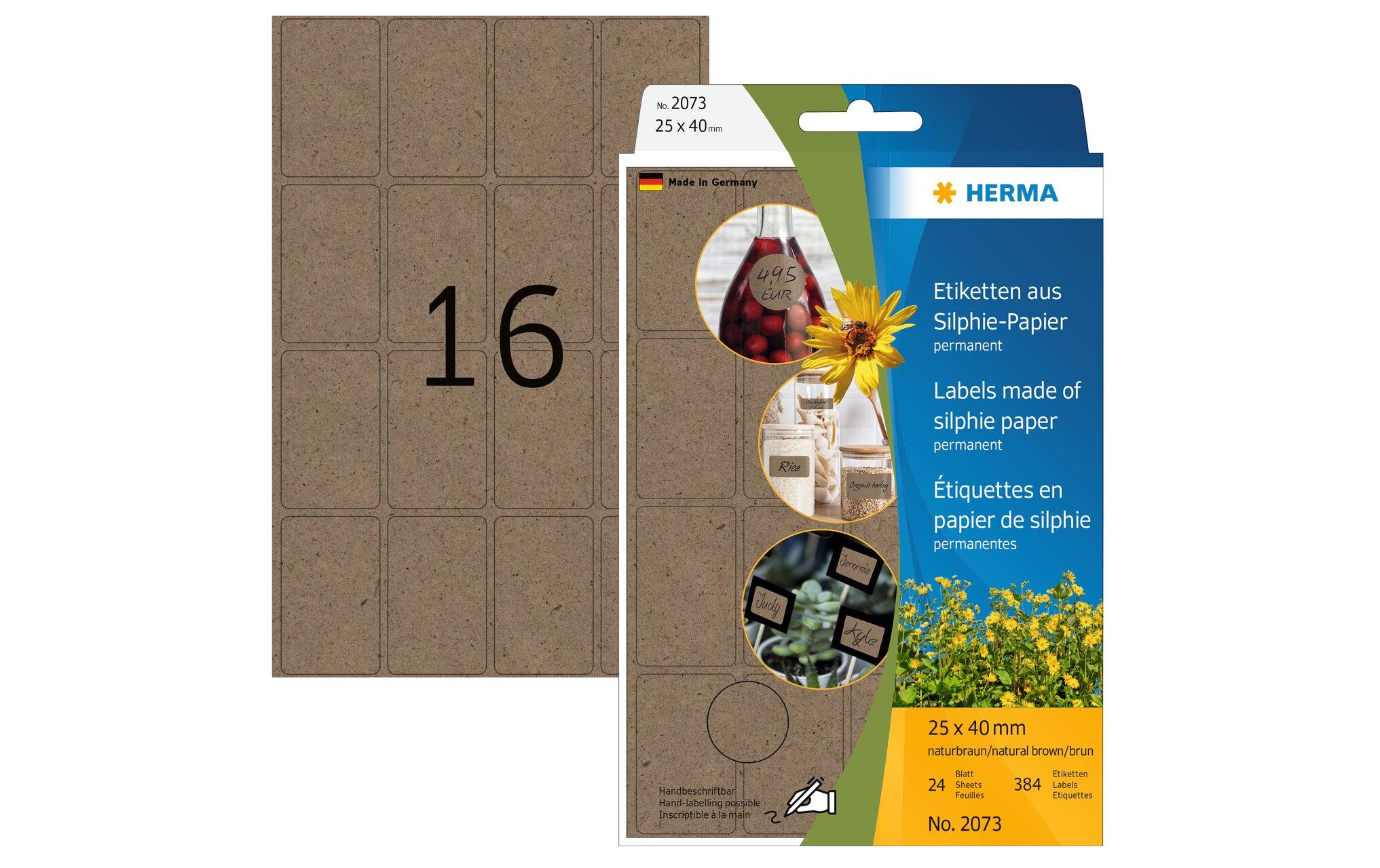 HERMA Vielzweck-Etiketten Silphie 25 x 40 mm, 24 Blatt