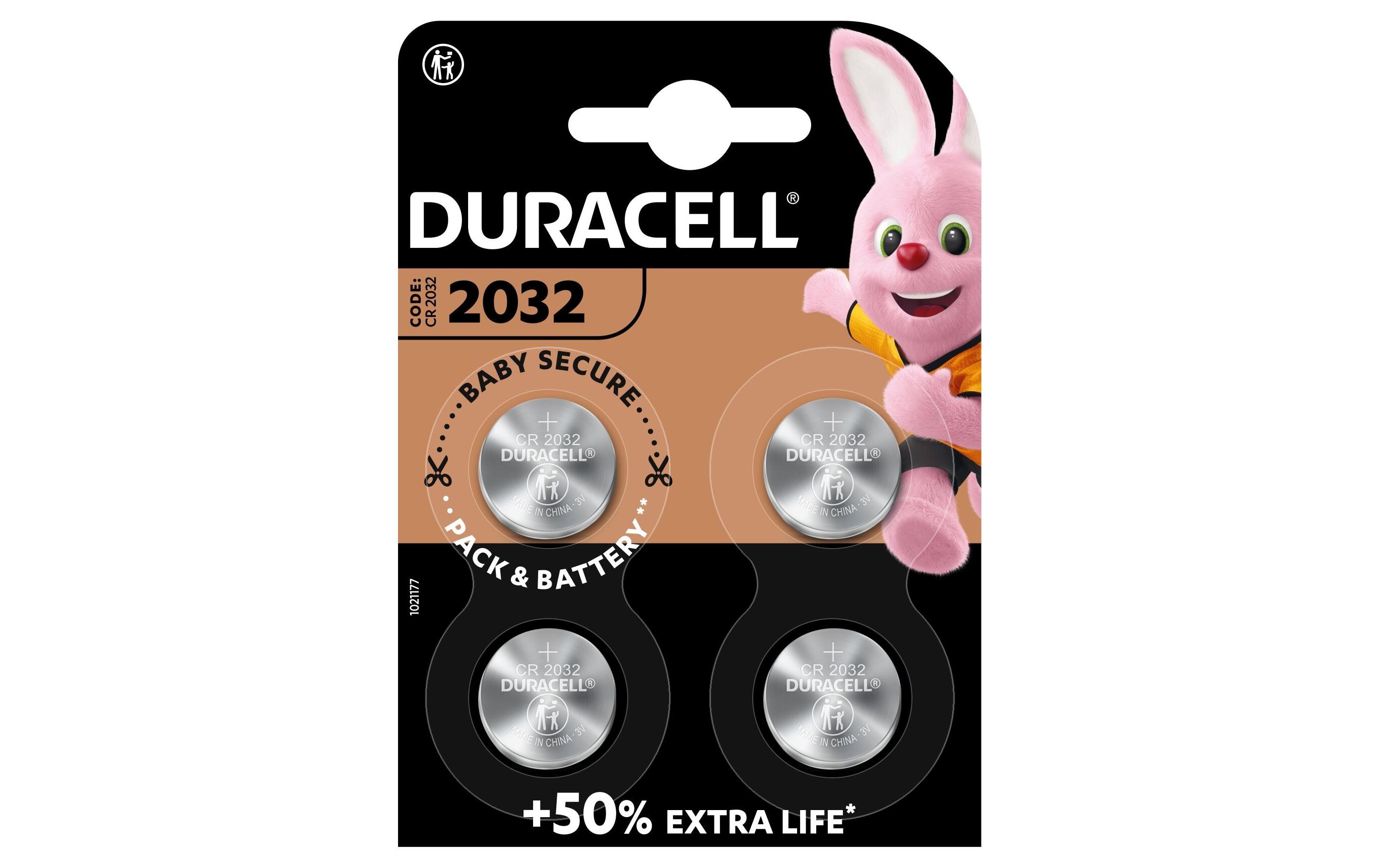 Duracell Spezial Knopfzellen Lithium Typ 2032 , 4 Stück Duracell Spezial Knopfzellen Lithium Typ 2032 , 4 Stück