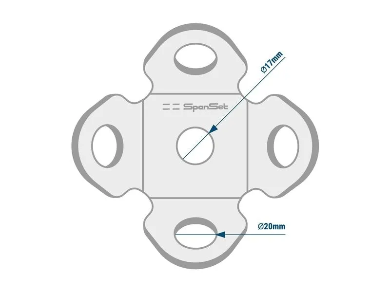 SpanSet Quattro Personen-Anschlagpunkt Edelstahl SpanSet Quattro Personen-Anschlagpunkt Edelstahl