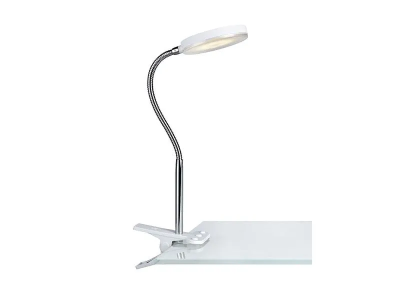 Markslöjd Schreibtischleuchte Flex Clip, 3000K, 5W, Weiss/Chrom Markslöjd Schreibtischleuchte Flex Clip, 3000K, 5W, Weiss/Chrom