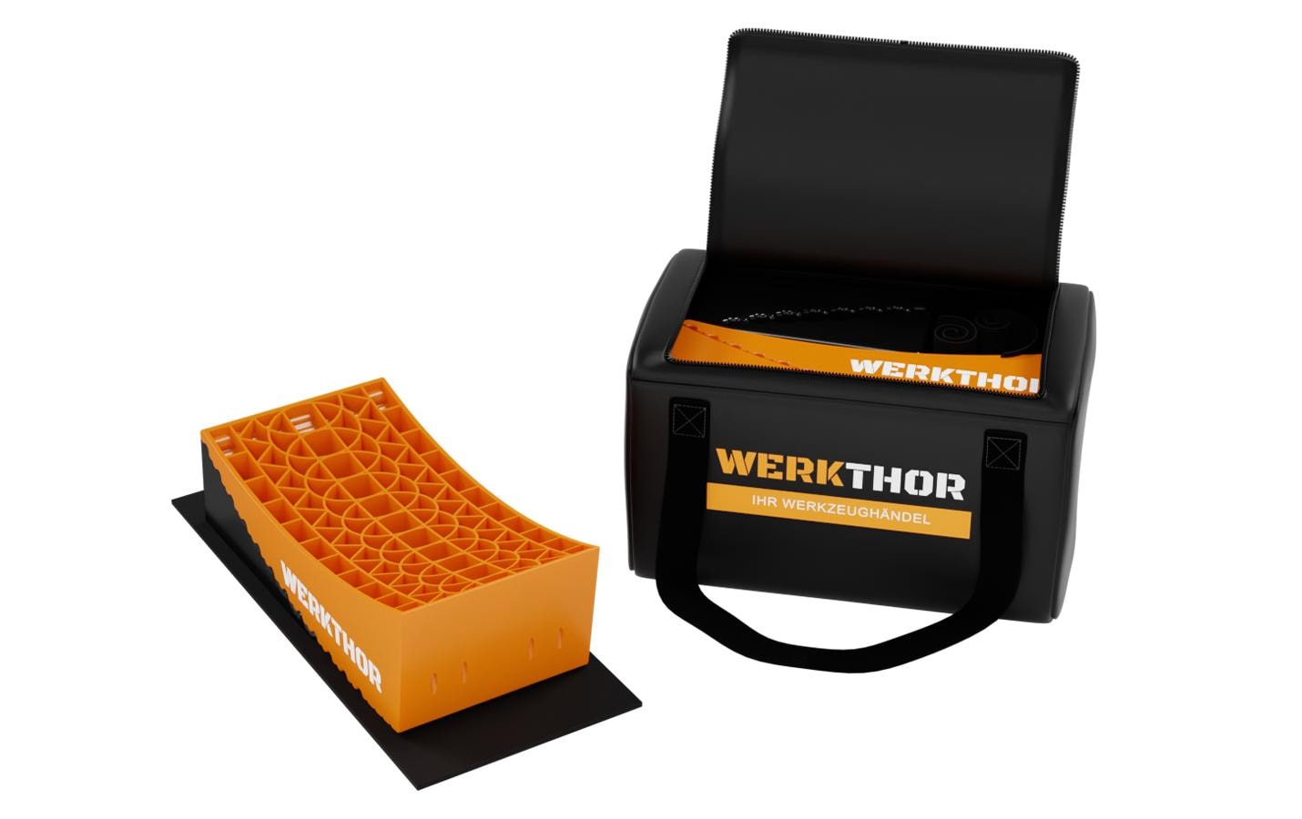 Werkthor Stufenlose Auffahrkeile 2er Set, Orange