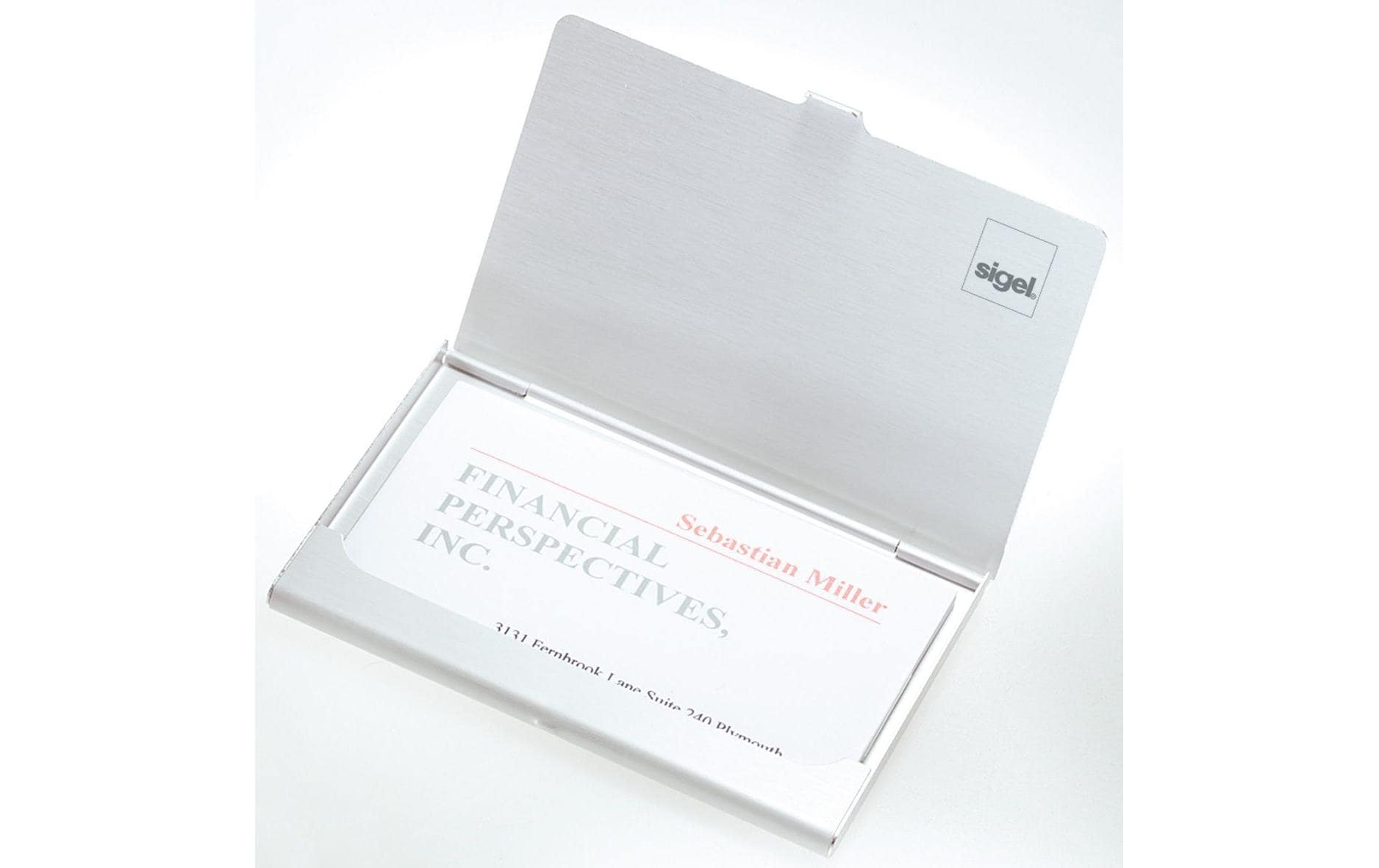 Sigel Kreditkartenetui 9.2 x 6.3 x 5 cm, Silber