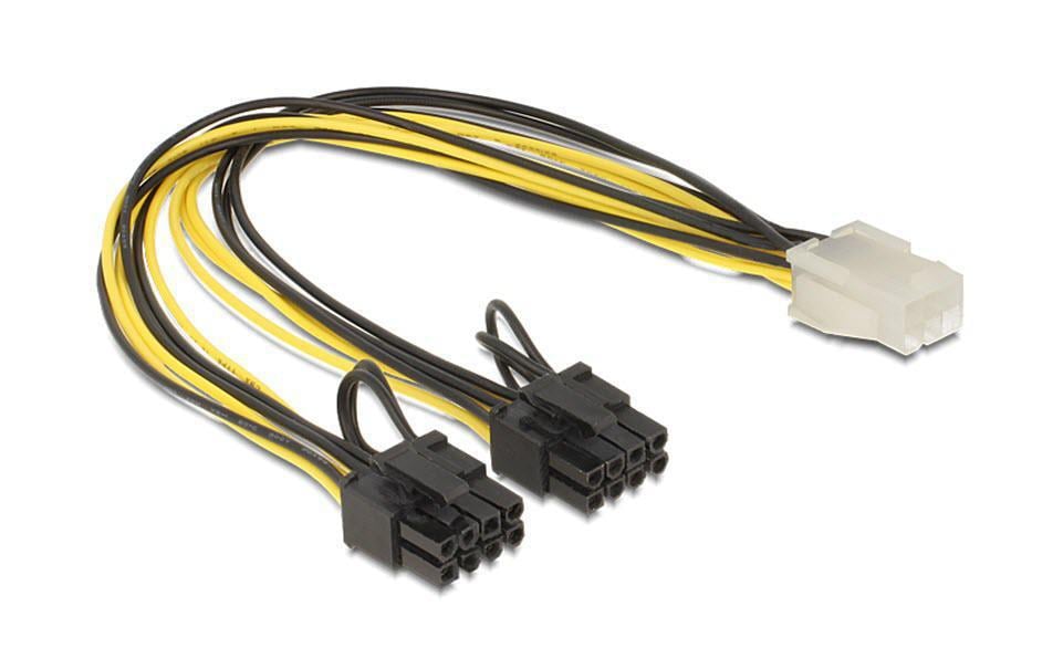 Delock Y-Stromkabel 6Pin - 2x 8Pin 30 cm Delock Y-Stromkabel 6Pin - 2x 8Pin 30 cm