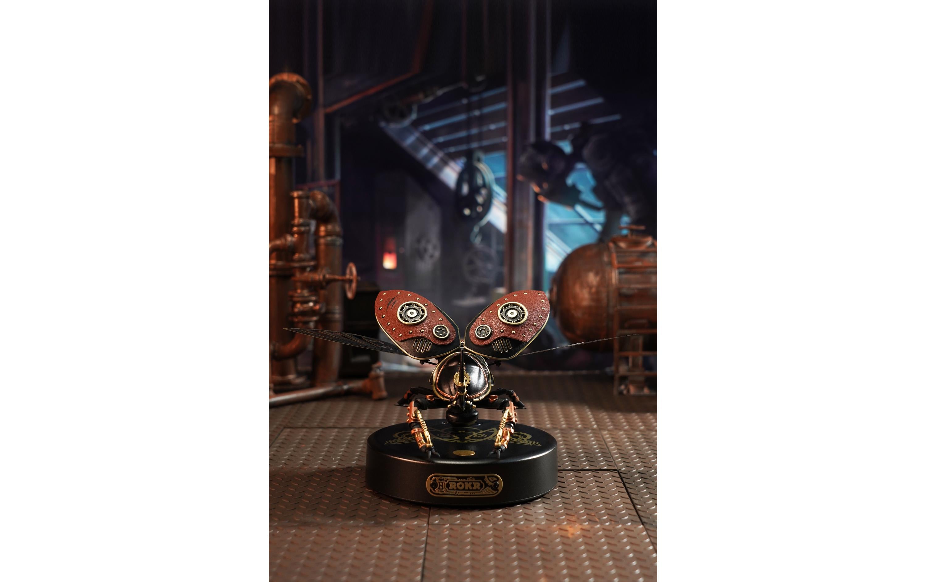 RoboTime Bausatz ROKR Mechanischer Rhinozeros Käfer Braun