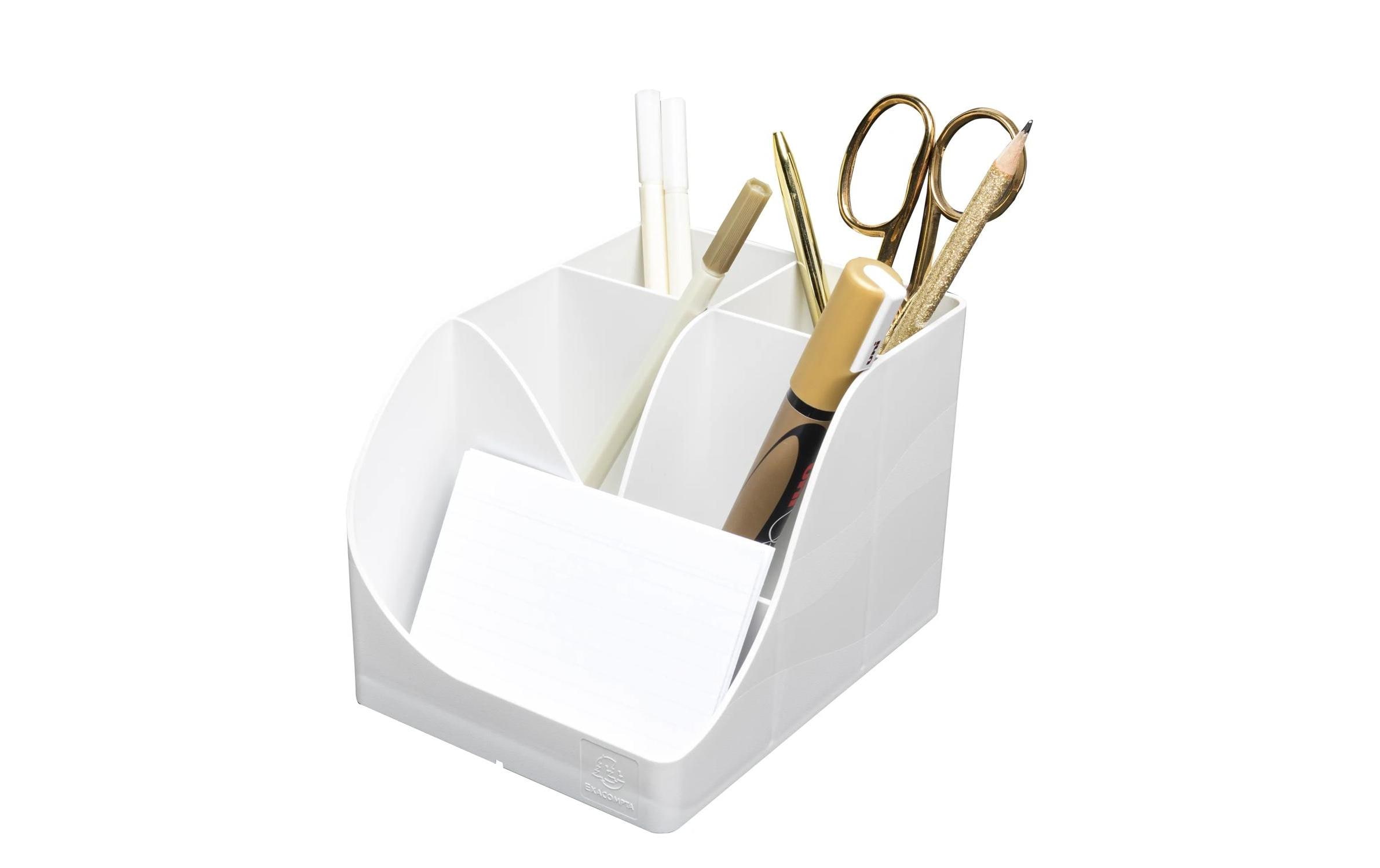 Exacompta Stiftehalter Pen Wave AutentiK, 5 Fächer, Weiss