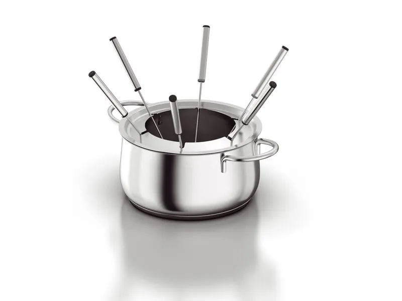 Koenig Fleischfondue-Set Bourguignonne/ Chinoise 8 Teile, Silber Koenig Fleischfondue-Set Bourguignonne/ Chinoise 8 Teile, Silber