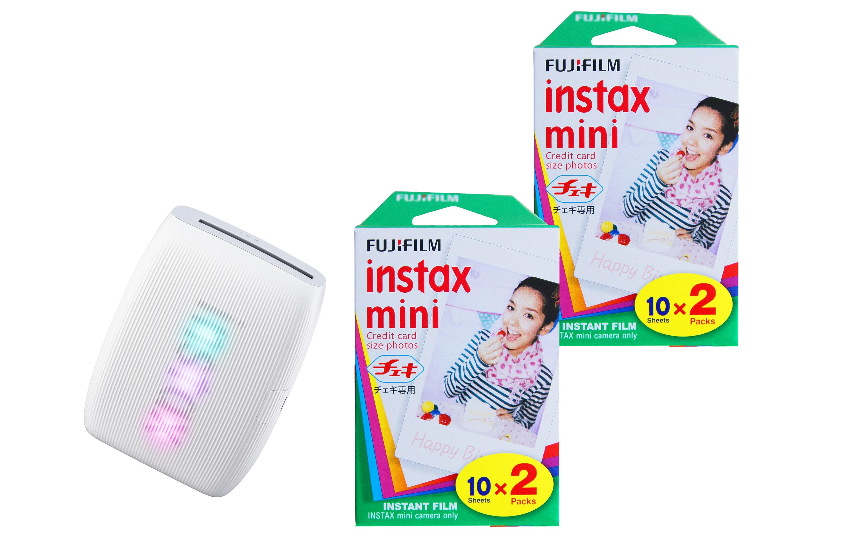 Fujifilm Mobiler Drucker mini Link 3 Inkl. 2x Duo Pack Weiss Fujifilm Mobiler Drucker mini Link 3 Inkl. 2x Duo Pack Weiss