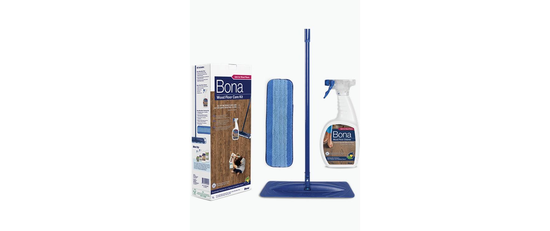 Bona Reinigungsset für versiegelte Holzböden, Blau