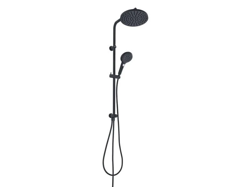 diaqua® Duschsystem Wakuda Push, Schwarz matt
