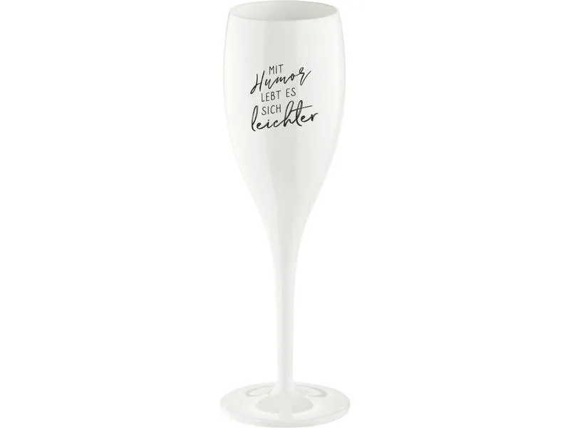 Koziol Sektglas Superglas Mit Humor lebt 100 ml, 1 Stück, Weiss Koziol Sektglas Superglas Mit Humor lebt 100 ml, 1 Stück, Weiss