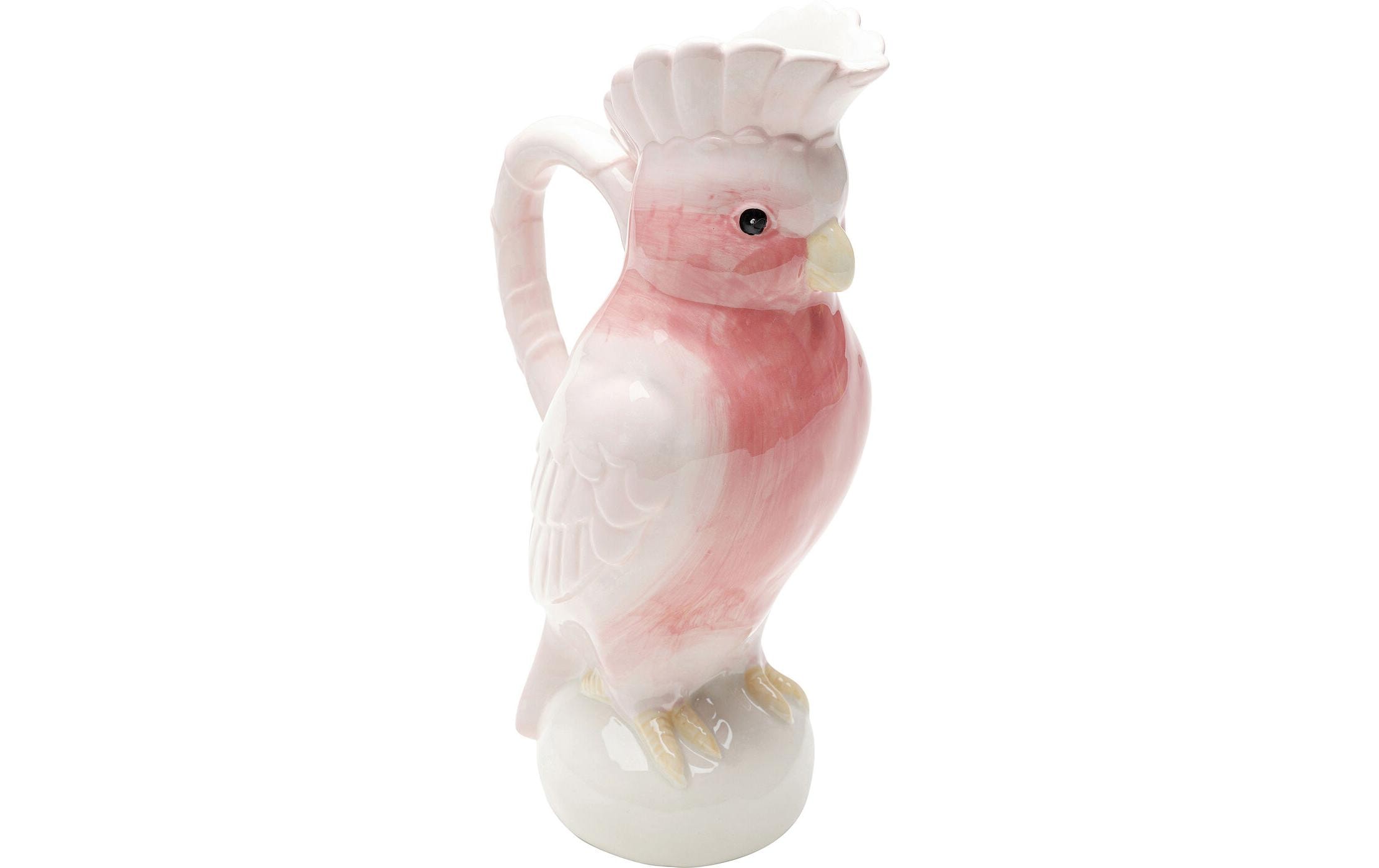 Kare Karaffe Exotic Bird 30 cm, 1 l, Rosa/Weiss