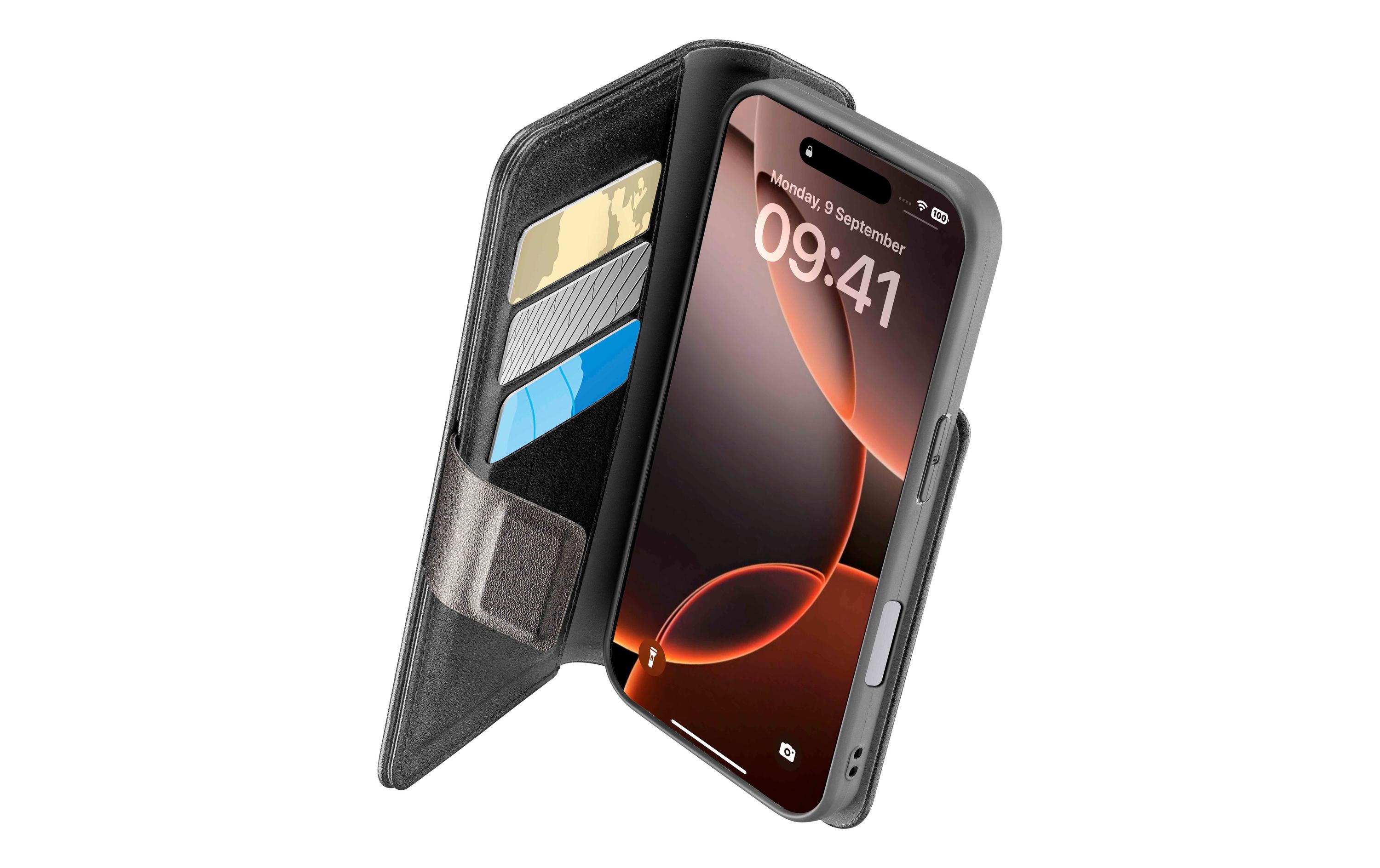 Cellular Line Book Cover Book Agenda 2 iPhone 16 Pro Max Schwarz Cellular Line Book Cover Book Agenda 2 iPhone 16 Pro Max Schwarz