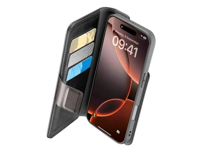 Cellular Line Book Cover Book Agenda 2 iPhone 16 Pro Max Schwarz