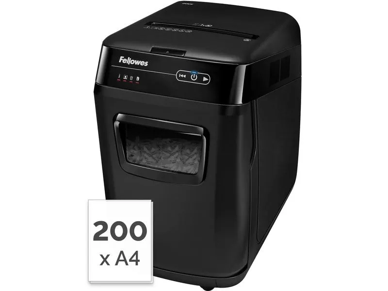 Fellowes Aktenvernichter AutoMax 200C P-4, 200 Seiten Fellowes Aktenvernichter AutoMax 200C P-4, 200 Seiten