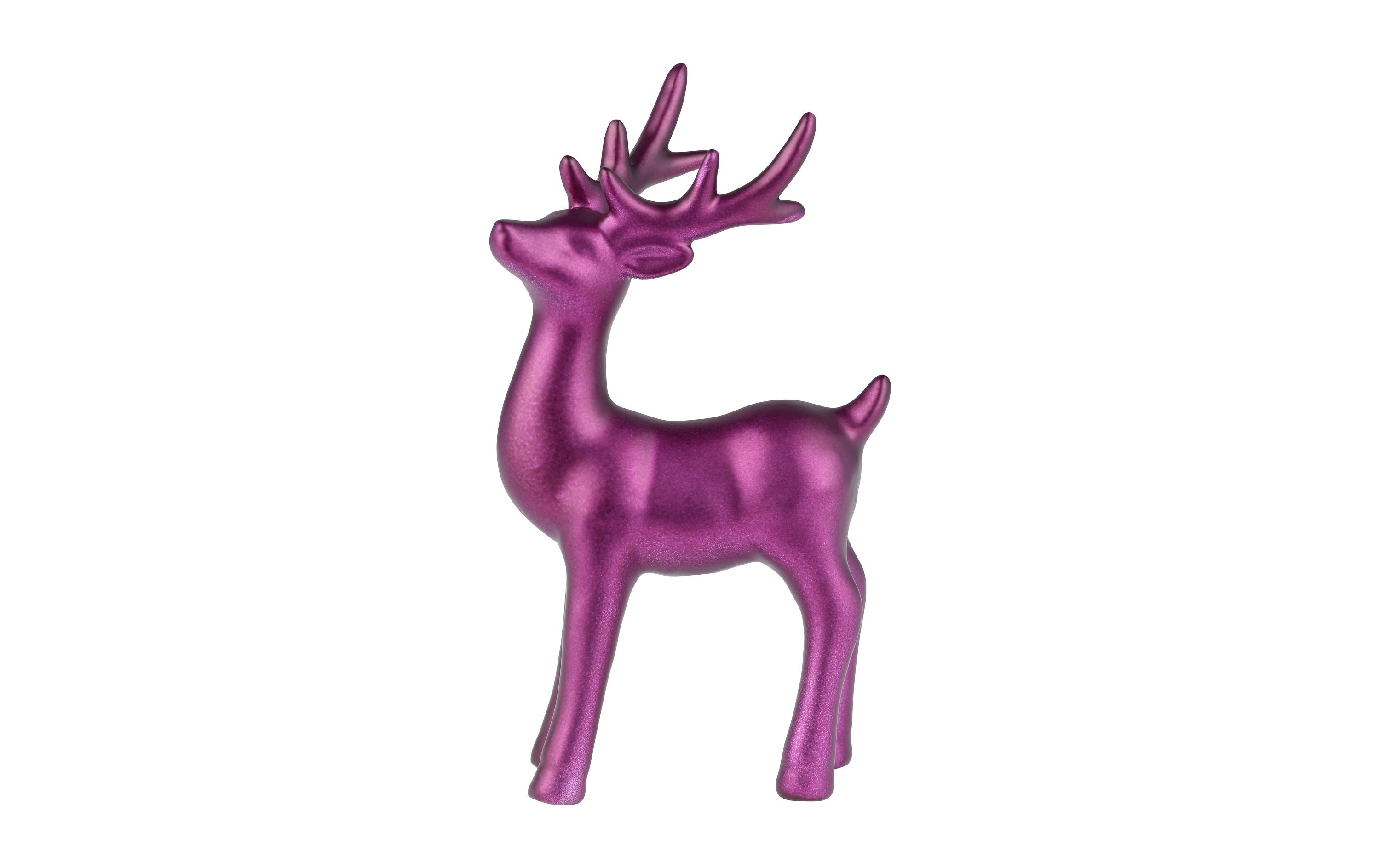 EGLO Weihnachtsfigur Hirsch Catacol Weihnachtsdeko, Dunkelpink
