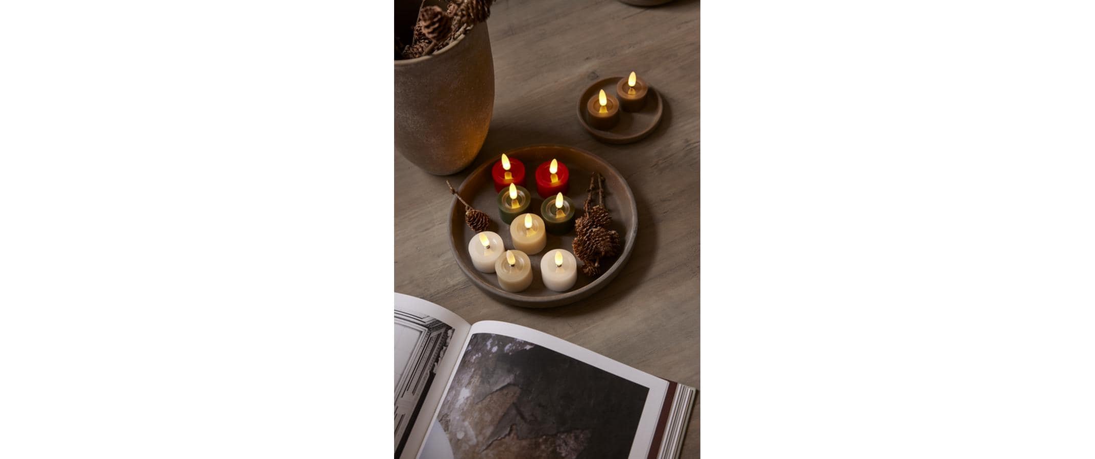 Star Trading LED Teelichter Set 2 Pack Flow 5 cm – weiss