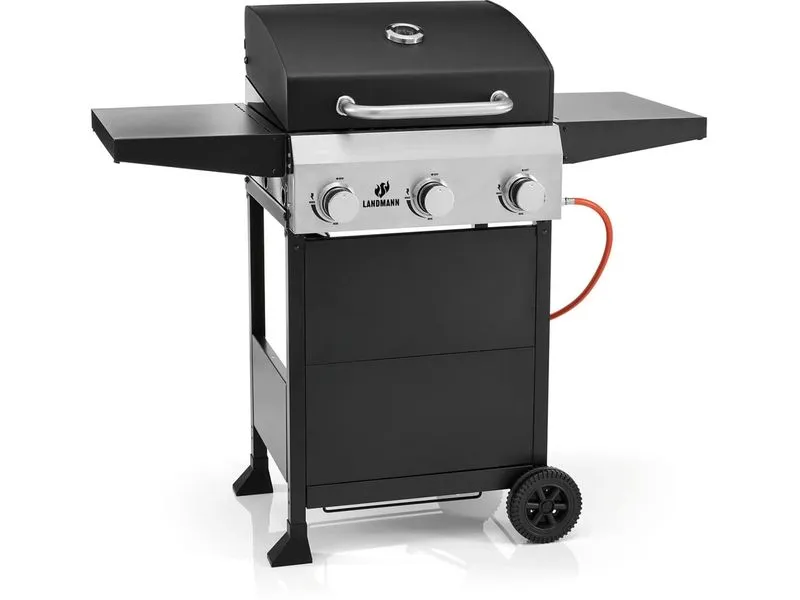 Landmann Gasgrill Black 3.0 114 cm, Stahl emalliert, Rost Edelstahl Landmann Gasgrill Black 3.0 114 cm, Stahl emalliert, Rost Edelstahl