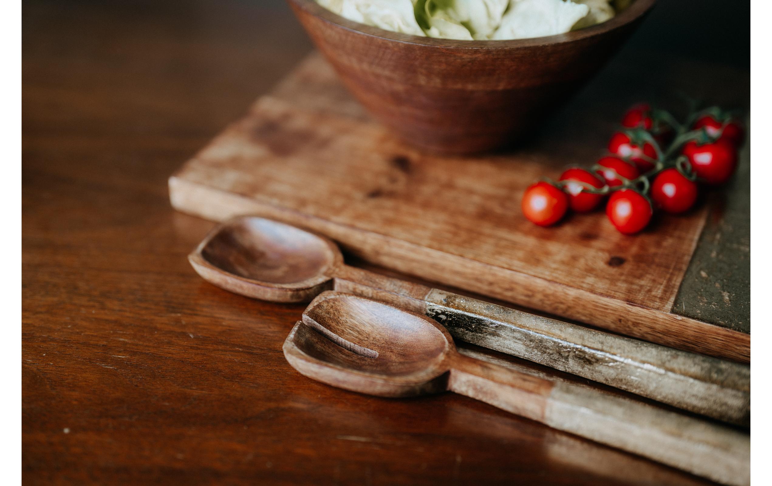 Kadastar Salatbesteck Shine Braun/Gold