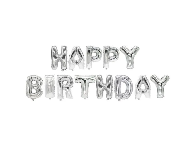 Papstar Luftballon Happy Birthday Silber Papstar Luftballon Happy Birthday Silber