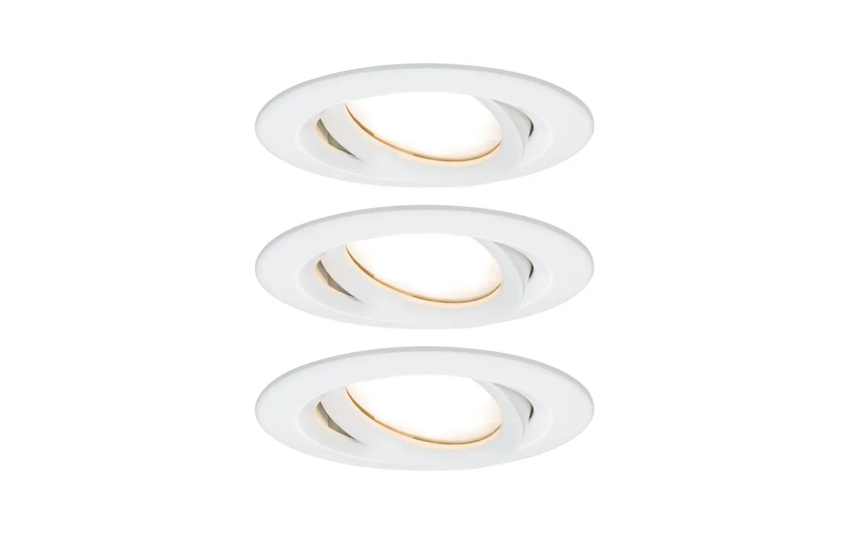Paulmann Einbauspot Nova Plus Coin Set, 3 x 6 W, 2700 K, Weiss Paulmann Einbauspot Nova Plus Coin Set, 3 x 6 W, 2700 K, Weiss
