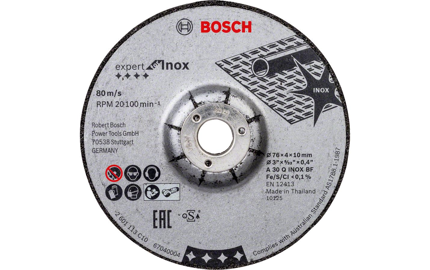 Bosch Professional Schruppscheibe Expert for Inox, 76 x 4 mm