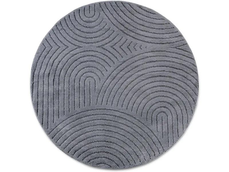 Elle Decoration Teppich Panglao Ø 160 cm, Anthracite