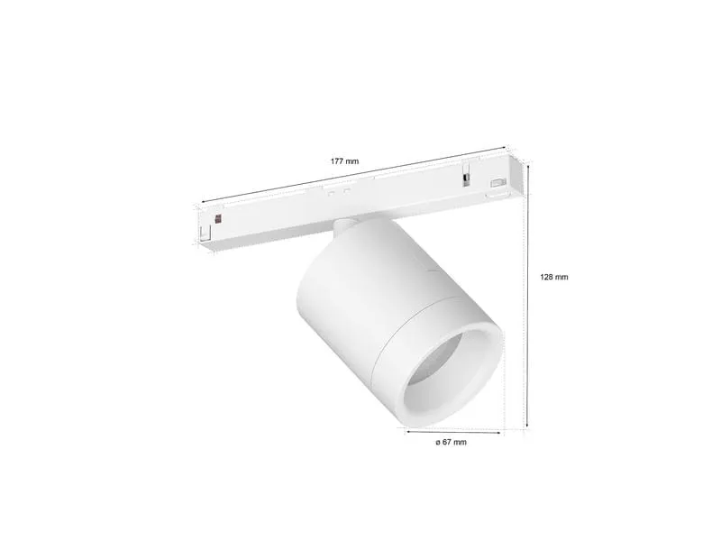Philips Hue LED Schienenspot Perifo Erweiterungsspot Weiss