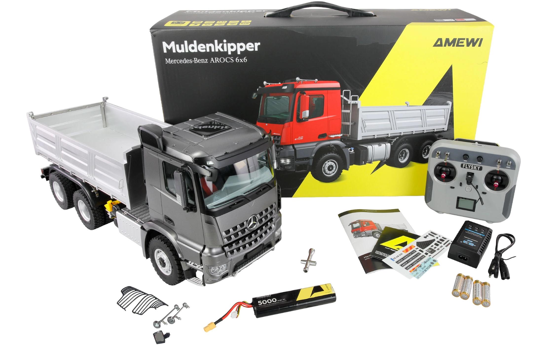 Amewi Mercedes-Benz Arocs Muldenkipper 6 x 6 1:14 RTR Anthrazit