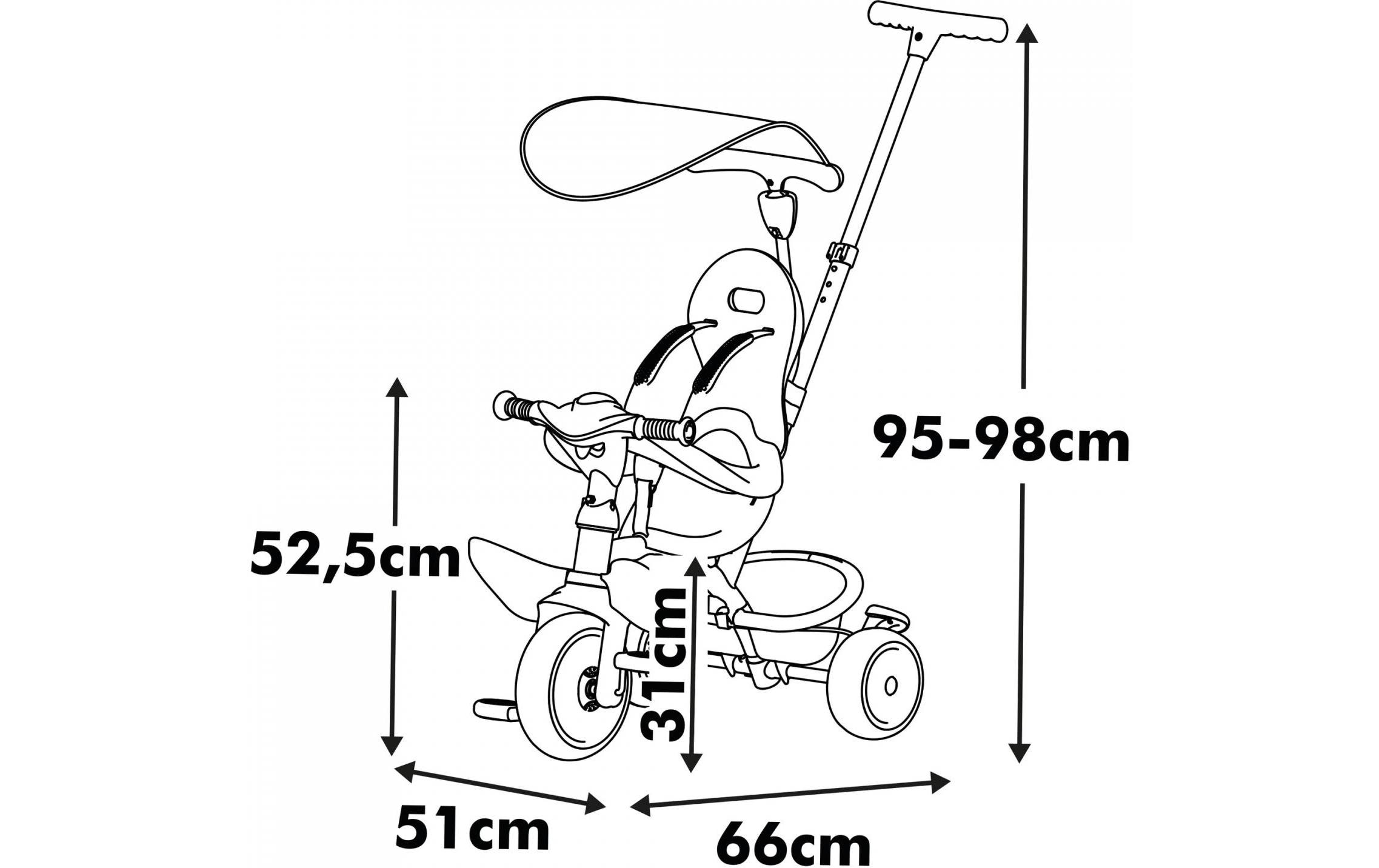Smoby Dreirad Baby Balade Beige