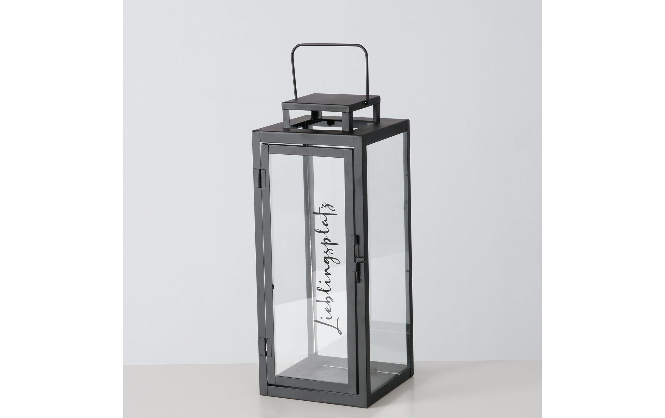 Boltze Laterne Berlin 2-teilig, 40 cm/50 cm, Schwarz