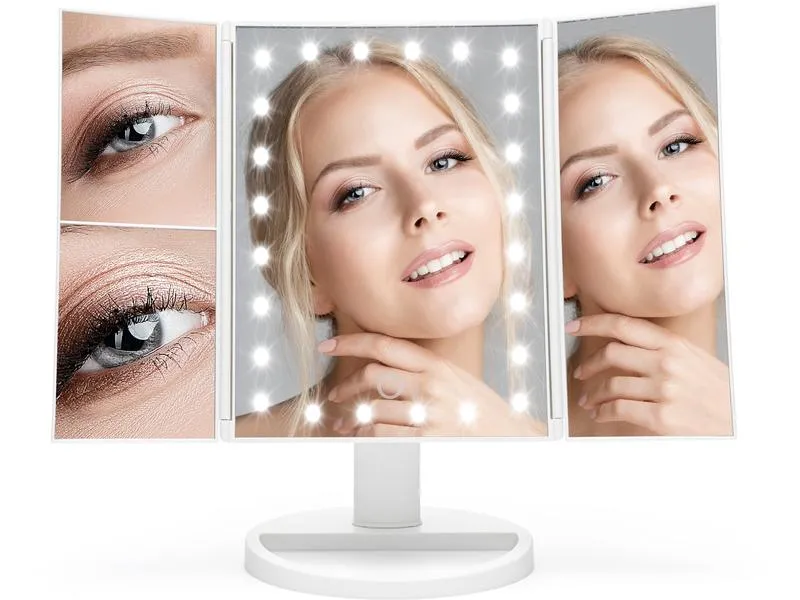 Rio Kosmetikspiegel 3 Way Makeup Mirror Weiss