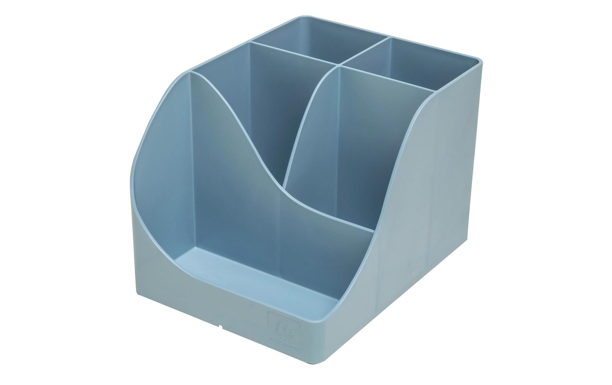 Exacompta Stiftehalter Pen Wave AutentiK, 5 Fächer, Blaugrau