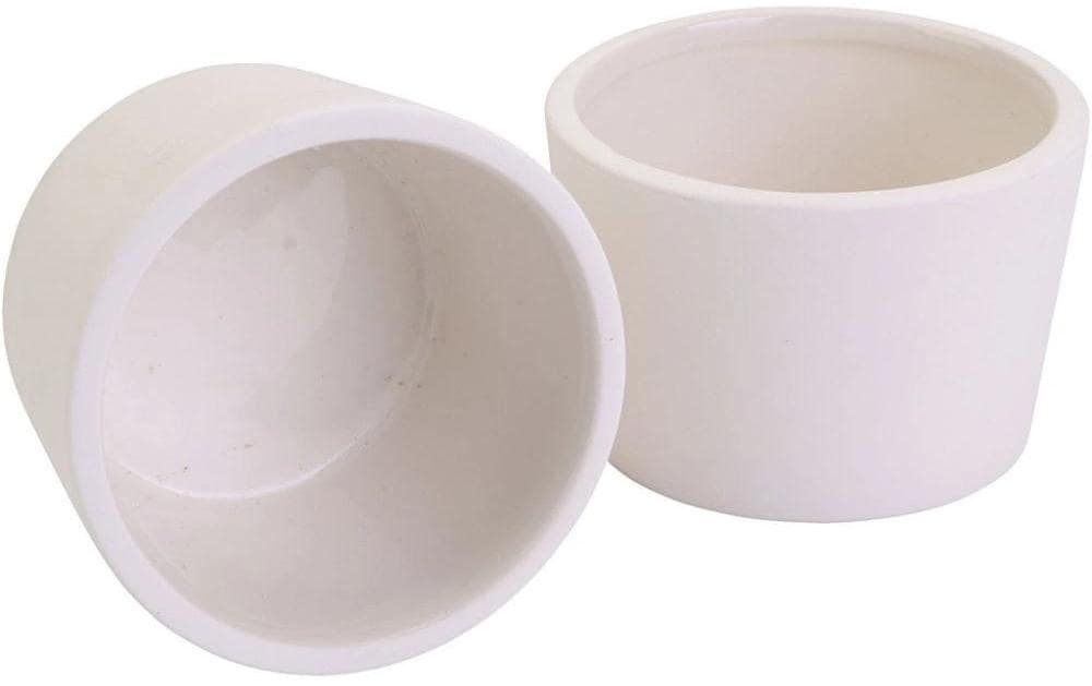 Creativ Company Keramiktöpfe 6 x 9 cm, 12 Stück, Weiss