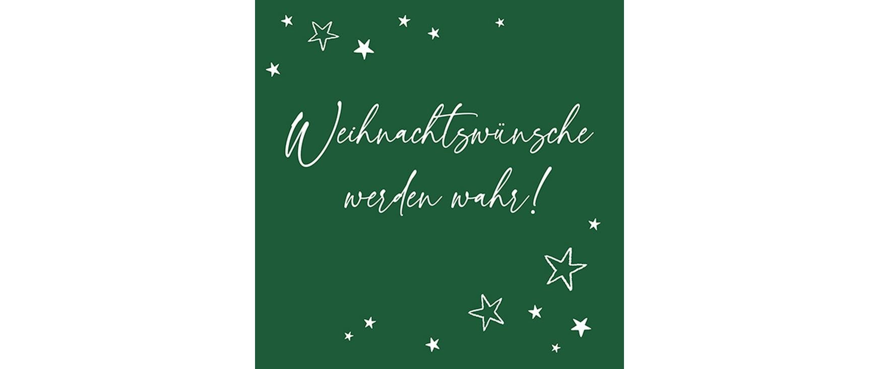 Braun + Company Weihnachtsservietten Weihnachtsfreude Grün/Weiss, 20 Stück