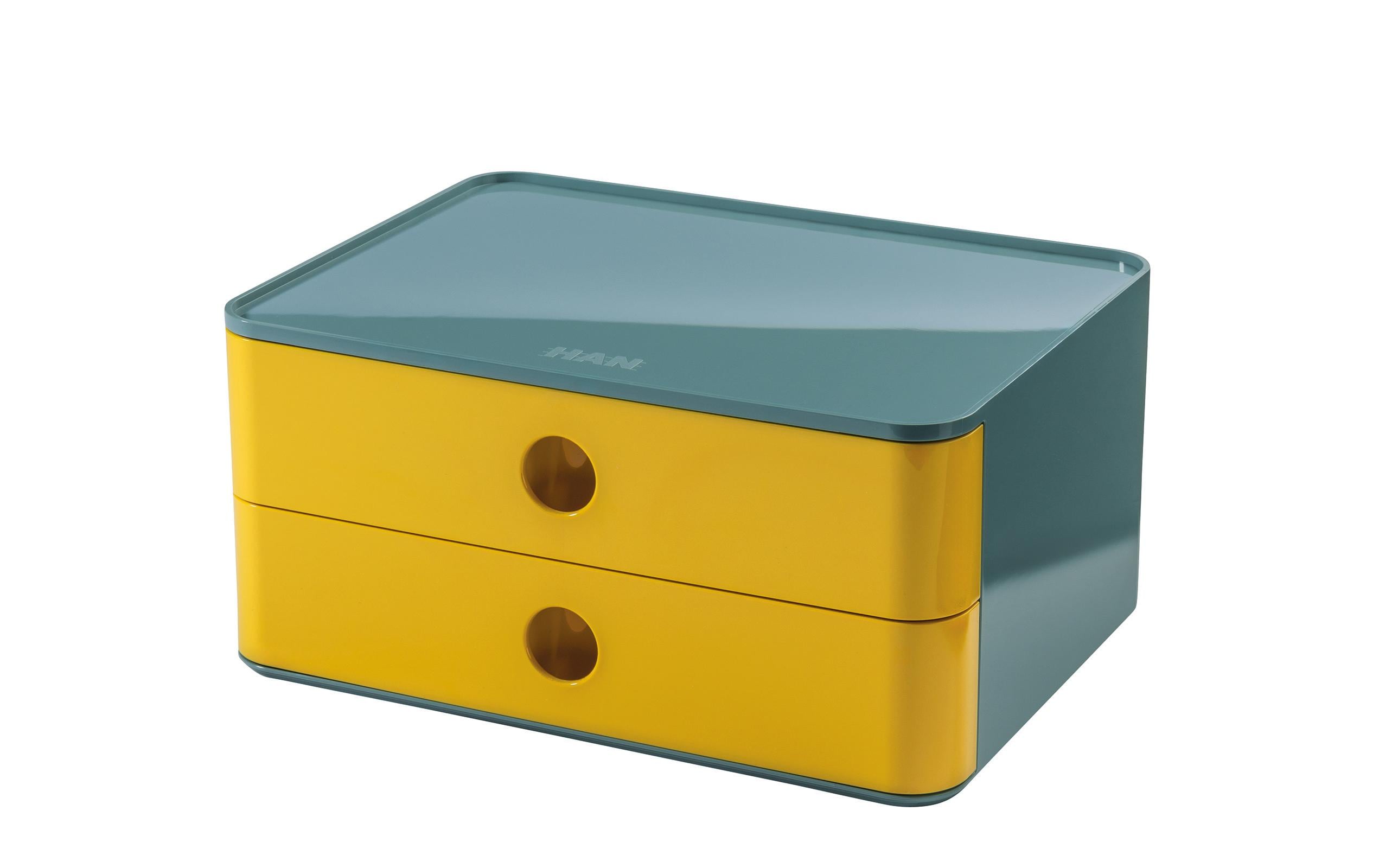 HAN Schubladenbox Allison Smart-Box Plus 2 Schubladen, Gelb HAN Schubladenbox Allison Smart-Box Plus 2 Schubladen, Gelb