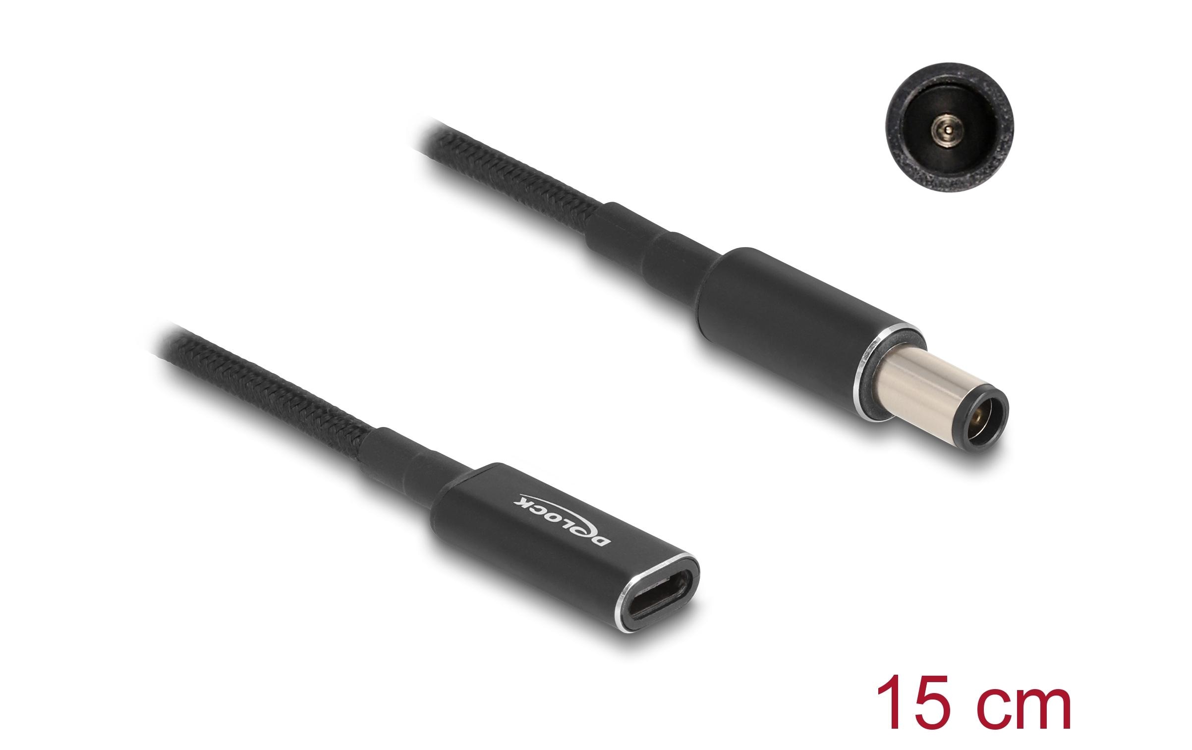 Delock Ladekabel USB-C zu HP 7.4 x 5 mm 15 cm
