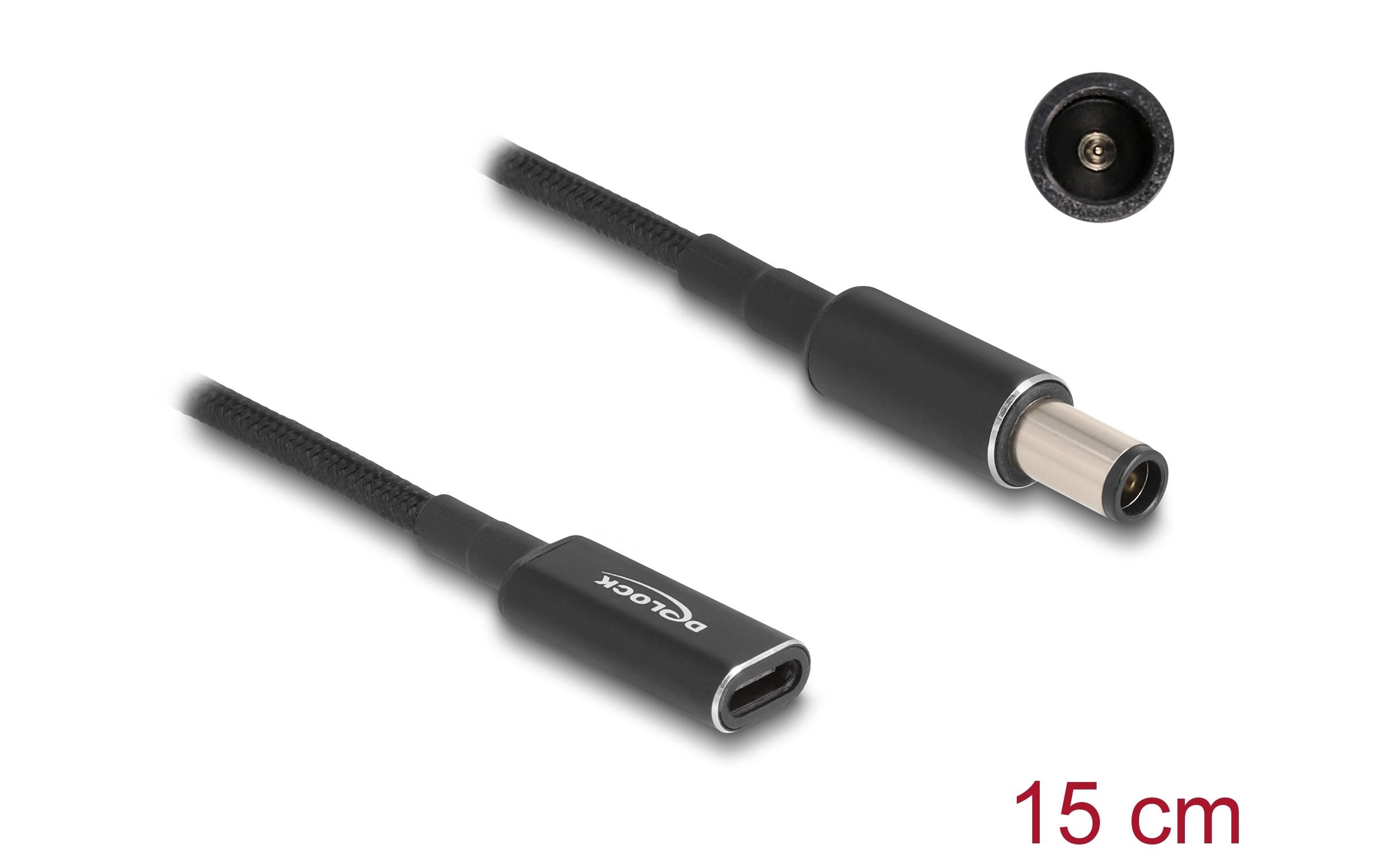 Delock Ladekabel USB-C zu HP 7.4 x 5 mm 15 cm Delock Ladekabel USB-C zu HP 7.4 x 5 mm 15 cm